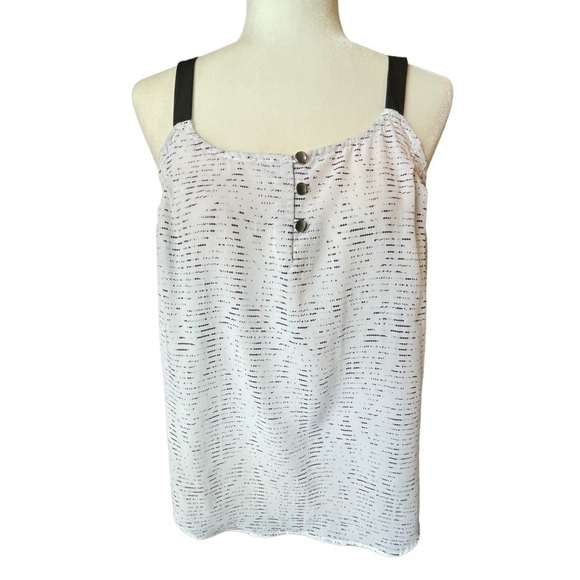 Bcbgeneration sleeveless top white grey M - Picture 1 of 4